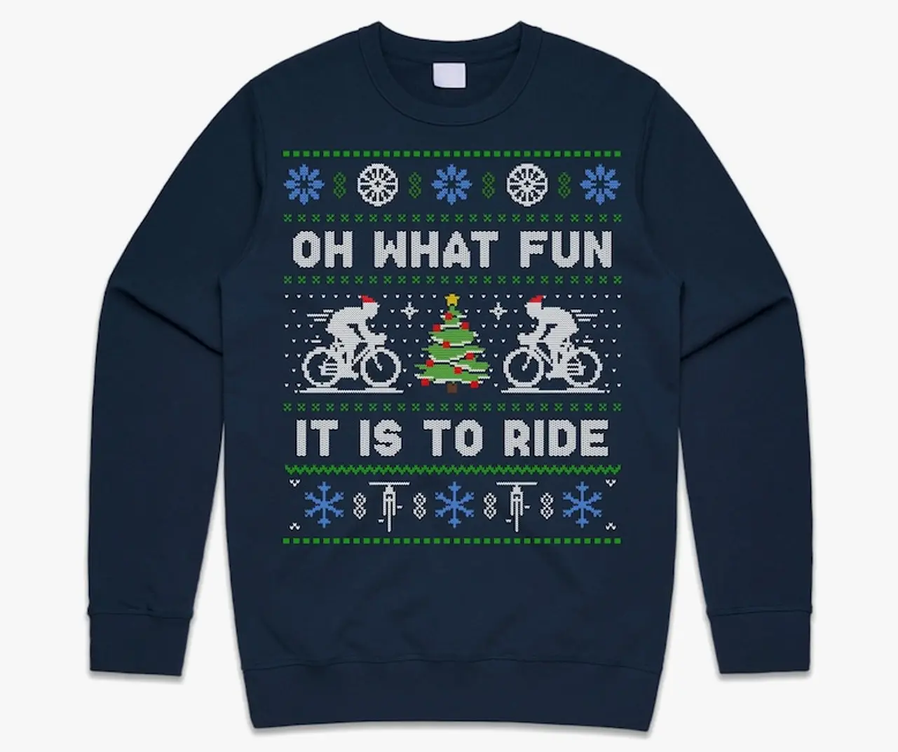 Cycling Oh What Fun It Is To Ride Jumper Sweater Sweatshirt, Christmas Bicycle Cycle Gift Xmas