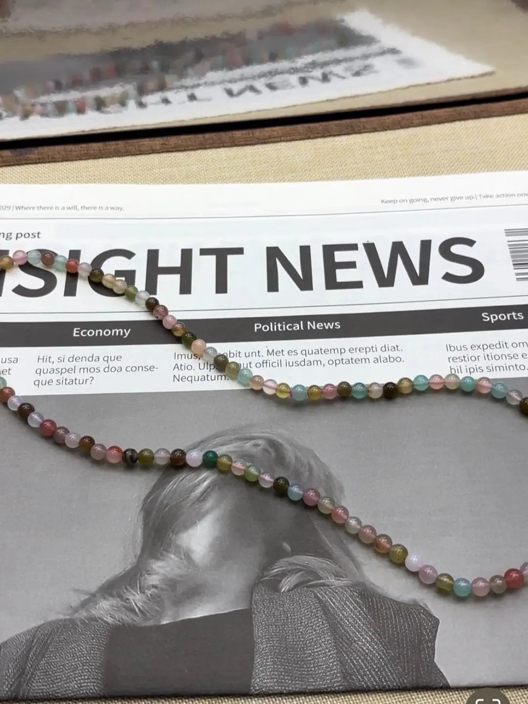 Rebecca(12636)gc.Colorful Agate Necklace