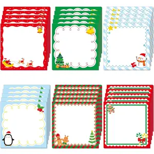 30 Pcs Winter Christmas Sticky Notes with Snowman, Santa Claus, Christmas Tree Memo Notes for Gifts School Office Home Students Teachers Appreciation