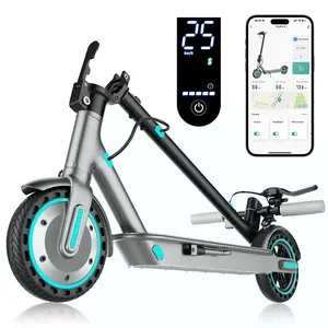 350W Electric Scooter for Adults 8.5 Inch Explosion Proof Tires 28MPH Speed 7.8Ah Battery 3 Speed Foldable Urban Commuter Scooter with App Smart Control Lights