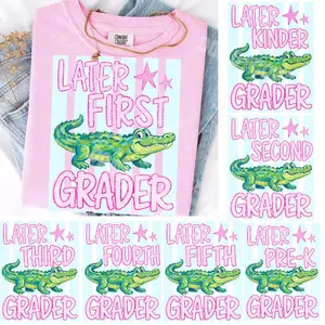 Comfort Colors Custom Later Gator T-Shirt, Last Day of School TShirt, End of School Year Tee Teacher, Pre-k 1st/2nd/3rd/4th/5th Grade Tee