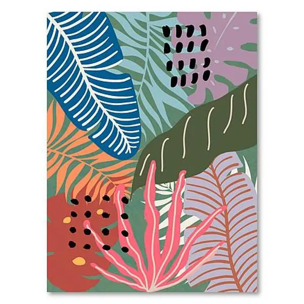 Courtside Market Paradise Pop I Canvas Wall Art - 12" x 18"
