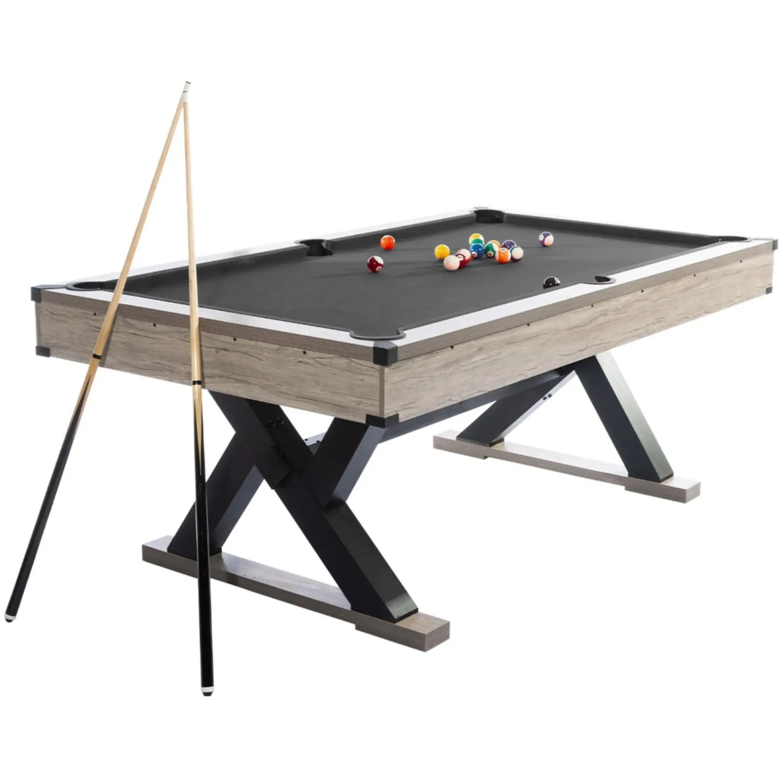 7 FT Pool Table Metal K-Leg Billiard Table