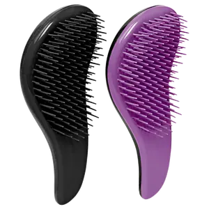 Plugged In Tangle Tamer Max Detangling Hairbrush - Plastic Bristle Brush with Gentle Massage, Suitable for All Hair Types, Wet or Dry Use