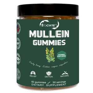 9 in 1 Mullein Gummies for Lung Cleanse, Extra Strength 10000 MG (10:1 Extract) Mullein Leaf | 60 Count Vitamins Supplements Edible Dietary Healthcare Fitness Natural Optimum
