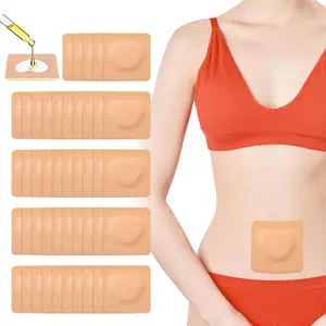 50 Pcs Disposable Castor Oil Pack Wrap for Belly Button Patch Organic Cotton Self-Adhesive Castor Oil Wrap Highly Absorbent No Washing (Oil Not Included)