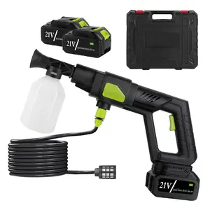 1Set Cordless Pressure Washer Portable Electric Power Washer High Pressure Water Sprayer 435PSI Car Washer Cleaner With 6 In 1 Nozzle Foam Bottle Filter 15000mAh 21V Battery And Charger