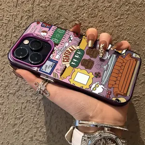 The Friends TV Show Phone Case Cover Is Compatible with for iphone Models 16, 15, 14, 13, 12, 11 Pro Max, X, XR, XS Max, 8, And 12 Plus, Featuring a Matte Anti-Drop Back Protective Protection, Accessories, Smartphone