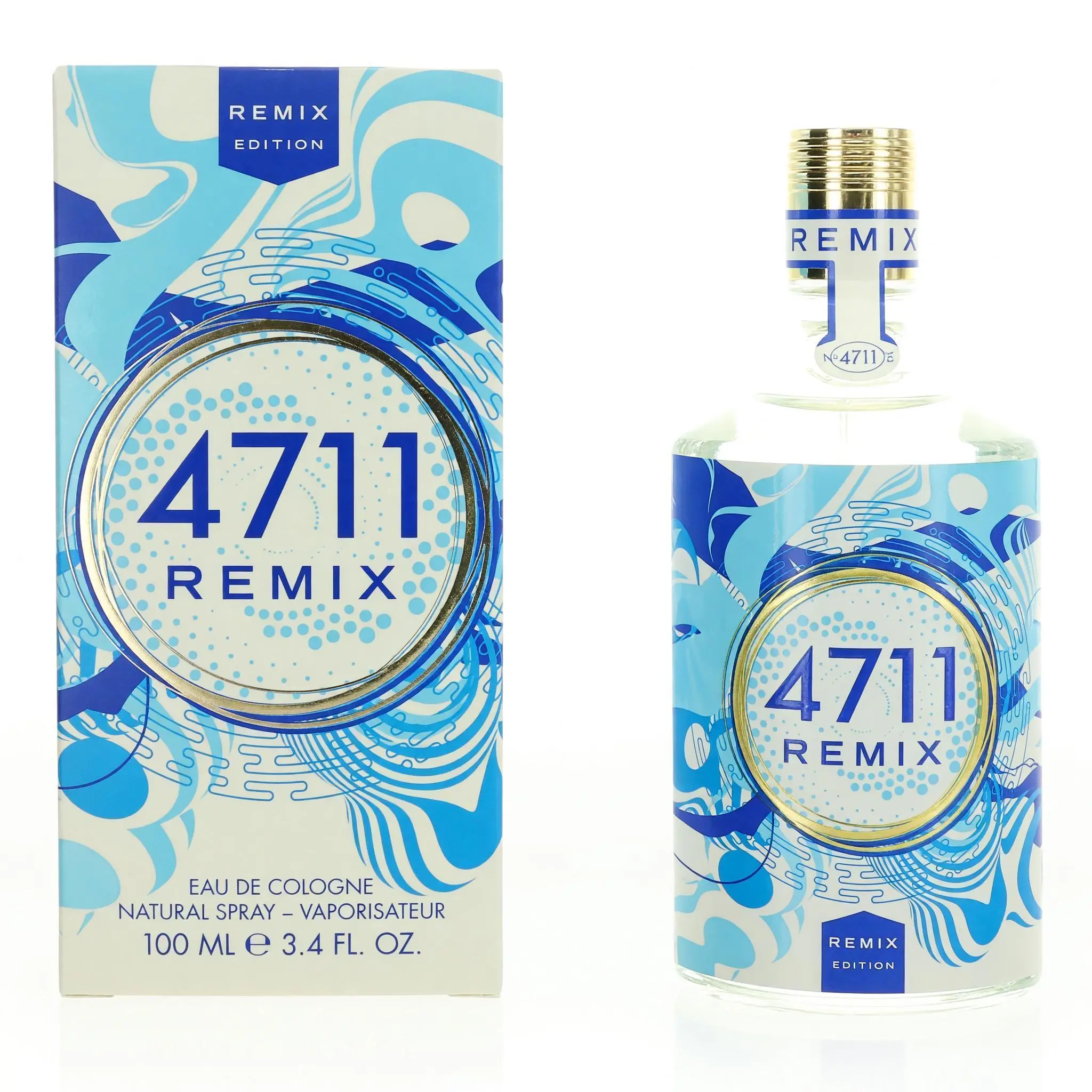 4711 Remix Sparkling Island by Muelhens Unisex EDC Spray Bottle - 3.4 oz Eau de Cologne Spray with Box