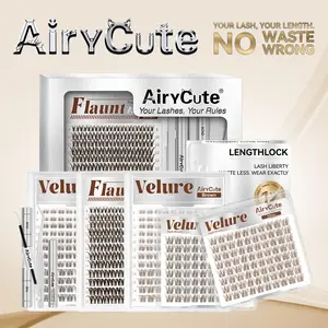 AiryCute Trending Brown Lash Collection | Dark & Light Brown Velure Flaunt | Flawless for Fair/Dark Hair | Reusable, Lightweight & Natural brown Flora Brown Venus Natural Daily, Volumn Style | Beginner-Friendly | DIY Lashes