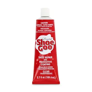 Shoe Goo - 3.7 fl oz Tube - Clear Shoe Glue - Repairs s, Heels, Patches Small Holes - Bonds  Contact, Dries Within 24 Hrs,  - Works  Leather, Rubber, Vinyl, Canvas