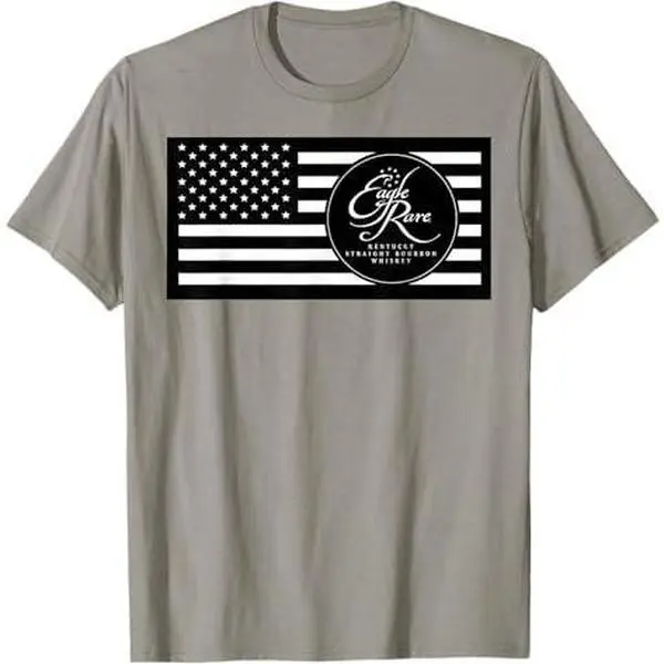 Eagle Rare Bourbon Whiskey Flag Logo T-Shirt