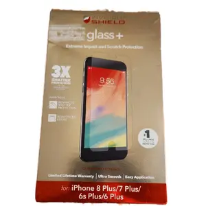 Glass+ Screen Protector for iPhone 8 Plus/7 Plus/6s Plus/6 Plus - Ultra Smooth, 3X Shatter Protection, Limited Lifetime Warranty
