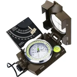 KTINEIC Multifunctional Military Compass with Inclinometer, Sighting, Optic, Resistant & Waterproof Compass, Essential for Hiking, Camping, Scouting