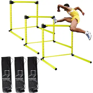 Adjustable Hurdles with Carring Bags, Detachable Agility Training Equipment with Scale, Football Practice Hurdle, Indoor & Outdoor Jumping Speed Hurdles for Athletes, Soccer, Basketball