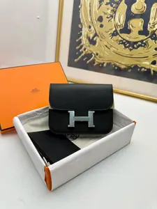 Pre-owned Hermes Leather Mini Bags UNUSED Hermès constance slim Epsom 12*10*3cm 109972