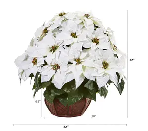 Nearly Natural Poinsettia Artificial Arrangement