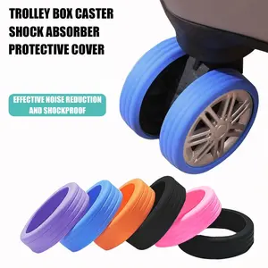 8 pieces of popular luggage wheel shock absorption sleeves, silent and noise-free, luggage footwheel protection sleeves, universal wheel noise reduction pads, suitable for outdoor travel, back-to-school season, and return-to-work rush