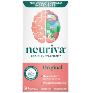 Neuriva Original Brain Supplement 50 Capsules with Neurofactor & Phosphatidylserine Clinically Tested US Natural Ingredients