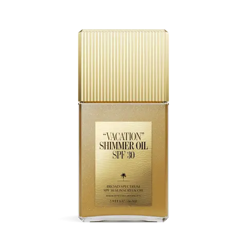 "VACATION" Shimmer Oil SPF 30 | Skincare Sunscreen, Body Glow, Tanning Oil, Moisturizing, Water-Resistant, Enhances All Skin Tones, Dermatologist-Tested, Vegan
