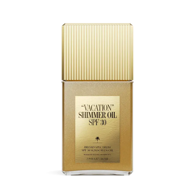 "VACATION" Shimmer Oil SPF 30 | Skincare Sunscreen, Body Glow, Tanning Oil, Moisturizing, Water-Resistant, Enhances All Skin Tones, Dermatologist-Tested, Vegan