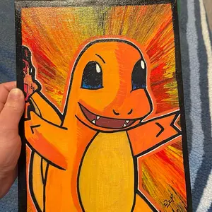 1st edition 1 of 1 Charmander painting