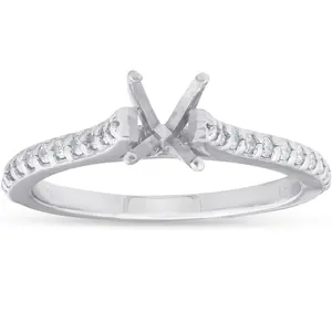 1/4ct Diamond Engagement Ring Setting 14K White Gold