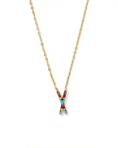 Snow Ski Necklace - Classic Design with Snowflake Accents and Elegant Fit