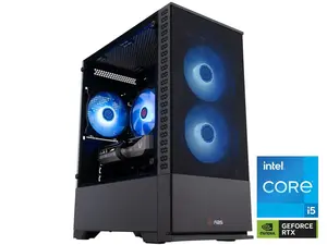 ABS Cyclone Aqua Gaming PC - Windows 11 - Intel Core i5-14400F - GeForce RTX 5060 8GB - DLSS 4 - 32GB DDR4 3200 - 1TB M.2 NVMe SSD