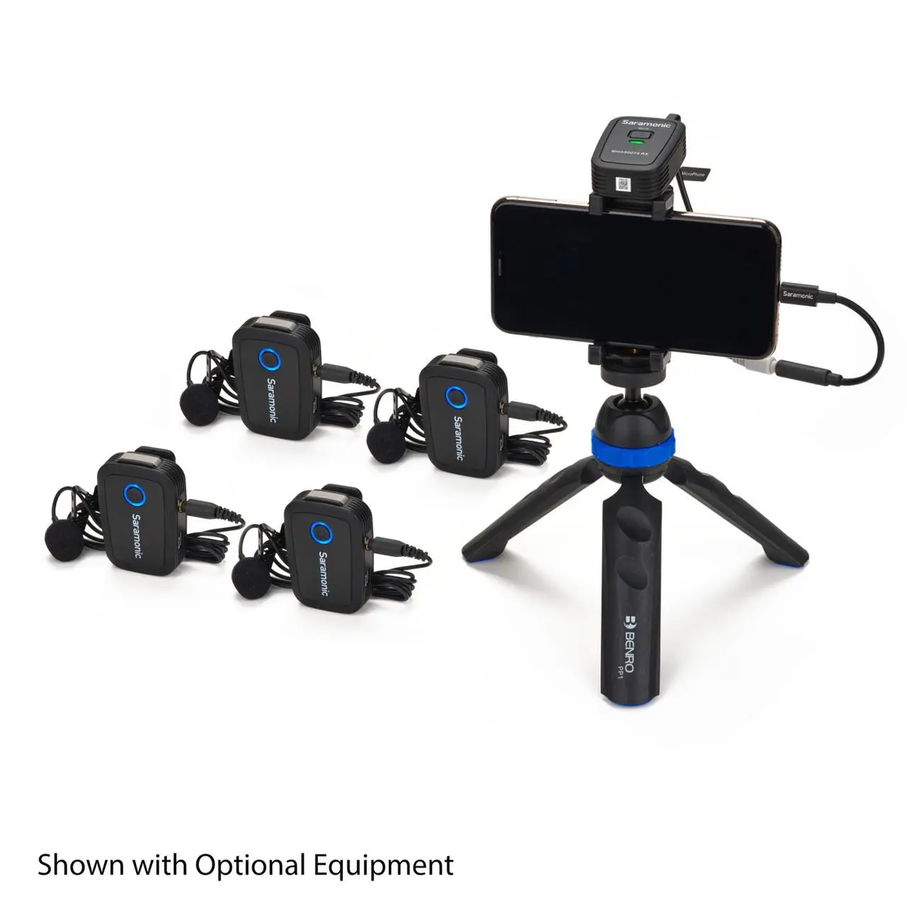 Saramonic Blink 500 T4 4-Person Wireless Clip-On Microphone System with Lavaliers for Cameras & Mobile Devices