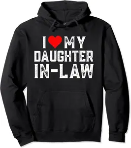 I Love My Daughter-in-Law Matching Heart Daughter-in-Law Pullover Hoodie - Elizabethmc Shop 66B09P8G638T