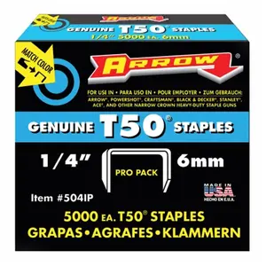 Arrow Fastener Co.  5000 Count .25 in. T50 Staples