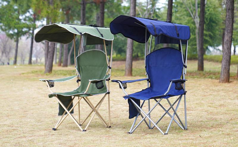 New Upgrade Wide lawn chair, camping chair with foldable sunshade, suitable for beach camping, foldable outdoor fishing/sports | Comes with two cup holders and storage bag New Upgrade Wide lawn chair, camping chair with foldable sunshade, suitable for beach camping, foldable outdoor fishing/sports | Comes with two cup holders and storage bag