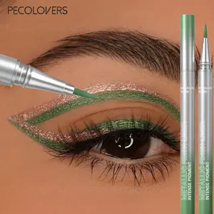 Glitter Long-Lasting Liquid Eyeliner Waterproof Liquid Eyeliner Pen, Long-Lasting Eye Makeup for Active Look, Glitter Metallic Eyeliner, Cosmetic