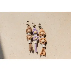 Flora Macrame Keychain