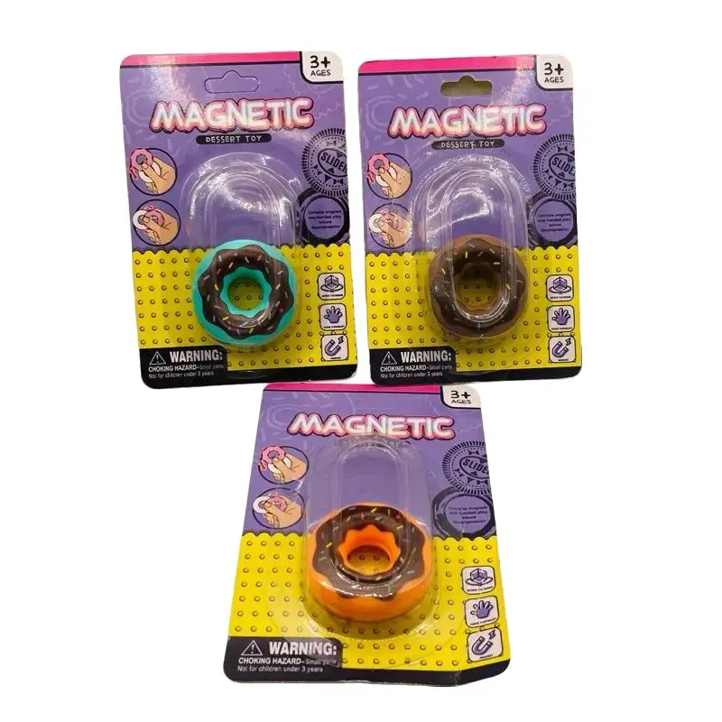 Donut Magnetic Fidget Slider Toy, Classic Novelty Finger Toy for Stress Relief