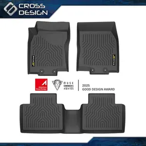 CROSSDESIGN TPE Floor Mats For 2014-2020 Nissan Rogue All Weather Front Rear Floor Liners  Upgraded Version
