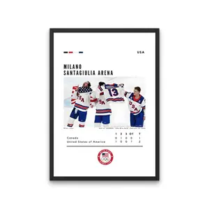 USA vs Canada "For Johnny" 2026 Milan Winter Olympcs - Poster