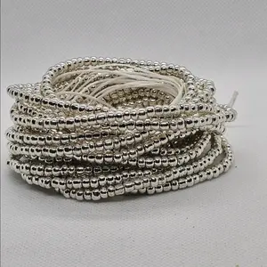 Silver tone waistbeads (tie-on 50 inch)