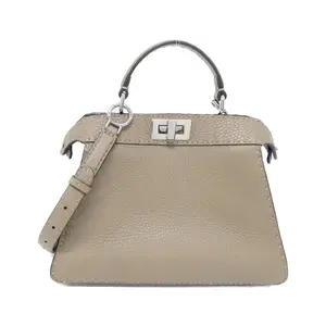 Pre-owned FENDI Calfskin Shoulder Bags SELLERIA Peekaboo ISeeU Small Calf Handbag