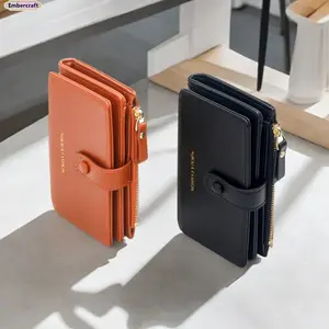 Women's Large Capacity Zip Around Wallet, Minimalist Multi-Slot Card Holder Clutch, Lightweight Wristlet Wallet with Zipper Coin Pocket, Travel-Friendly Organizer for Phone & Cash, Slim Design for Work, Shopping & Travel