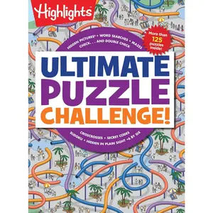 Ultimate Puzzle Challenge!: 125+ Brain Games for Kids, Mazes, Brain Teasers, Word Searches, Crossword Puzzles, Sudoku, Logic Puzzles and More, Kids Activity Book (Highlights Jumbo Books & Pads)