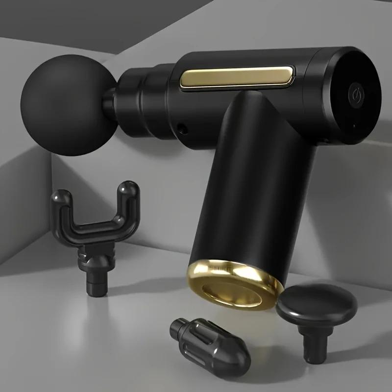 Massage Gun, Small Travel Tool, Massage Gun Deep Tissue,Percussion Handheld Portable Muscle Massager Tool for Full Body Pain Relief, Ideal Gifts for Men, Women(Black)