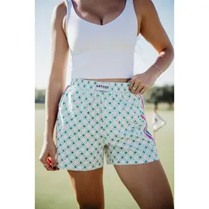 Pink and Green Plaid Cute Women's Boxer Shorts