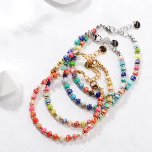 Colorful  Braided Beaded Bracelet With Medieval Style Vintage Bracelet For Women's Christmas Gift Trendy Stack Bangle Summer Dainty Jewelry