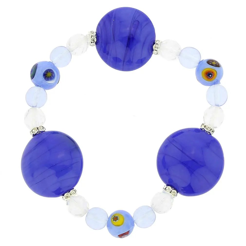 Glass Of Venice Murano Glass Magic Bracelet - Mosaic Sky Blue