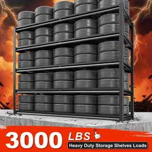 Garage Shelving with a Capacity of 3000 Pounds, Suitable for Multiple Scenarios, Adjustable Storage Rack, Floor-mounted Layered Shelf