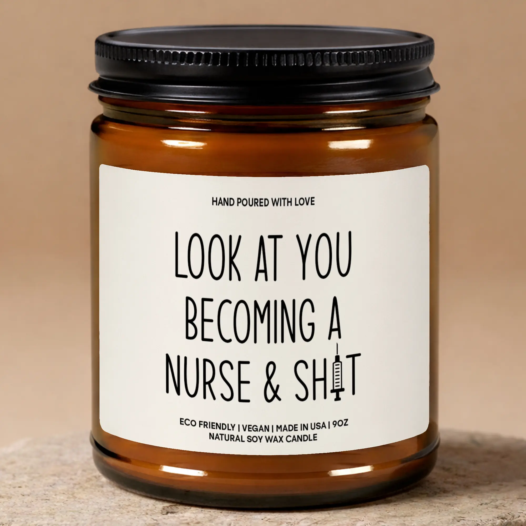 MAKEAGIFT Look At You Becoming A Nurse Candle, Nurse Gift, Nurse Appreciation Candle, Nurse Graduation Gift, Nursing School Graduate Candles