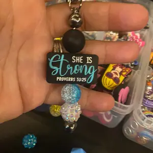 Silicone beaded keychains
