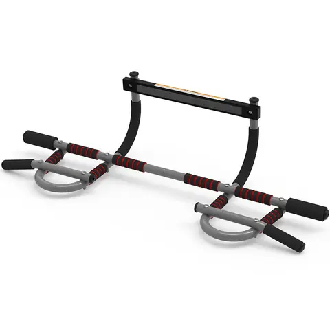 Leikefitness Adjustable Door Mount Pull-Up Bar - Heavy Steel Adjustable Gymnastics Bar, Anti-Slip Foam Handle, Unisex Home Gym Equipment for Upper Body, Arm Workout for Woman